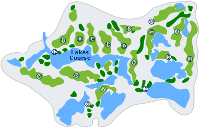 Blue Canyon - Lakes Course map